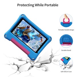 VASOUN Tablet for Kids 3-7 Android 13 Kids Tablet 7 inch for Toddler, Parental Control, Free Kids APP Pre-Installed 32GB GMS Certified WiFi Dual Camera with Eye Protection, Blue