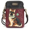 CHALA Cell Phone Crossbody Purse-Women PU Leather/Canvas Multicolor Handbag with