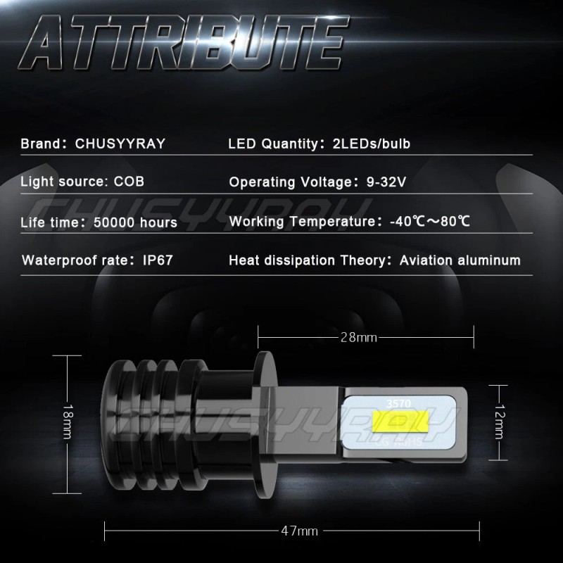 CHUSYYRAY For Lexus ES330 2004 4X D2R+H3 HID/LED Headlight Low