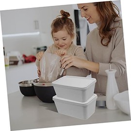 Kichvoe Contenedor De Helado Reutilizable Caja De Almacenamiento Sellada Para Cocina 10.23X6.29X4.33In Conservación De Alimentos Y Postres