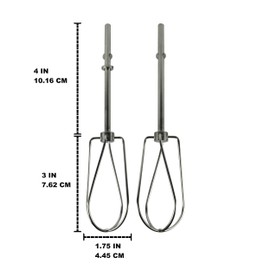 Univen Beater, Whisk, Dough Hooks and Blending Rod Compatible with KitchenAid Hand Mixers KHM3 KHM5 KHM7 KHM9
