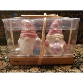 TAG Easter Salt & Pepper Shakers GNOMES Holding Easter Egg