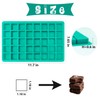 Sakolla Square Chocolate Mold, 40 Cavities Silicone Cube Mold for