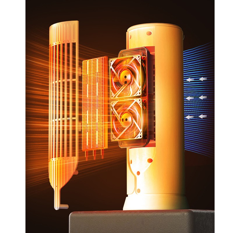 Electric Space Heater 1000W Energy Efficient Safety Protection Two Speed