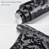 AuMoHall Black Camouflage Pattern Car Vinyl Wrap Roll Black DIY