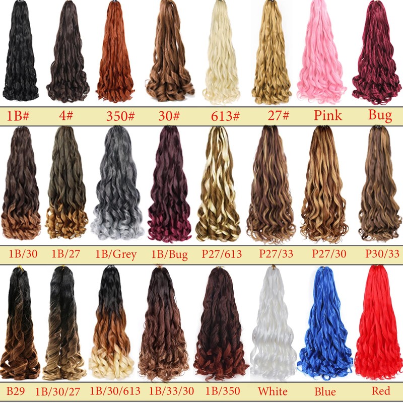 EFFGOCO Short French Curl Braiding Hair 14 Inch French Curls