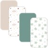 4 Pack Bassinet Sheets - 33"x20" Bedside Bassinet Sheets for