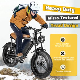 BALINGE 2 Pack 26x4.0 Fat Bike Tires ebike Tires with Tubes Mountain Bike Heavy Duty High-Performance Wear-Resistant E-Bike Mountain Snow Bike Tire 26 x 4 Fat tire ebike Tires，Black