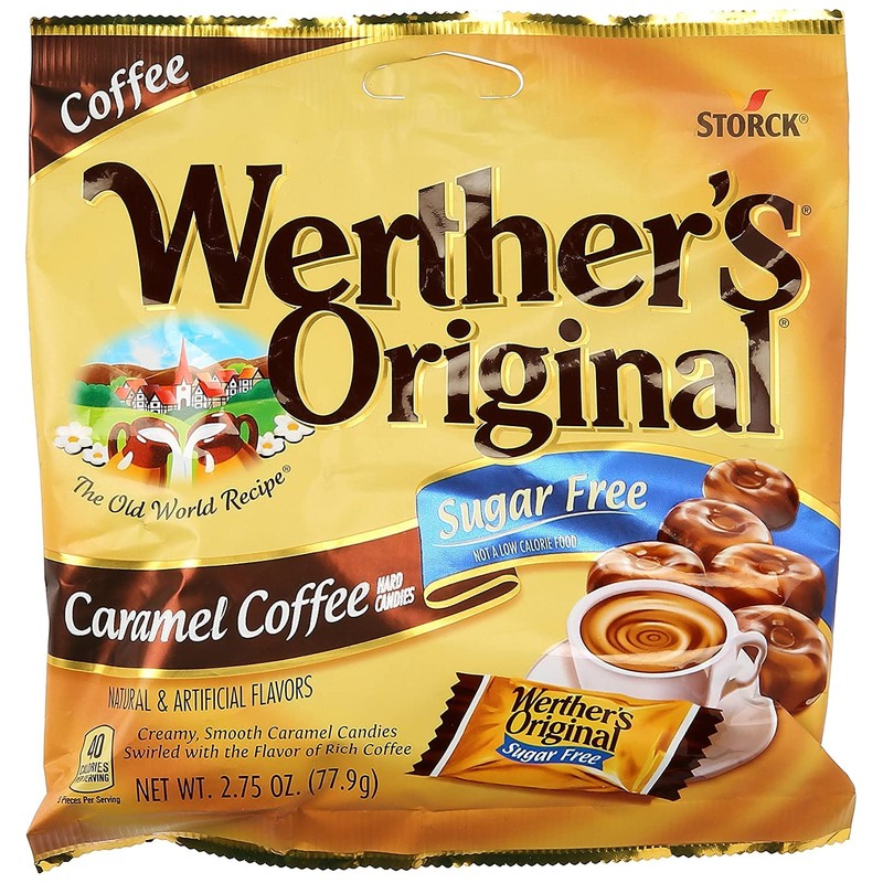 Werther's, Original Hard Candy, Caramel Coffee, Sugar Free, 2.75oz Bags
