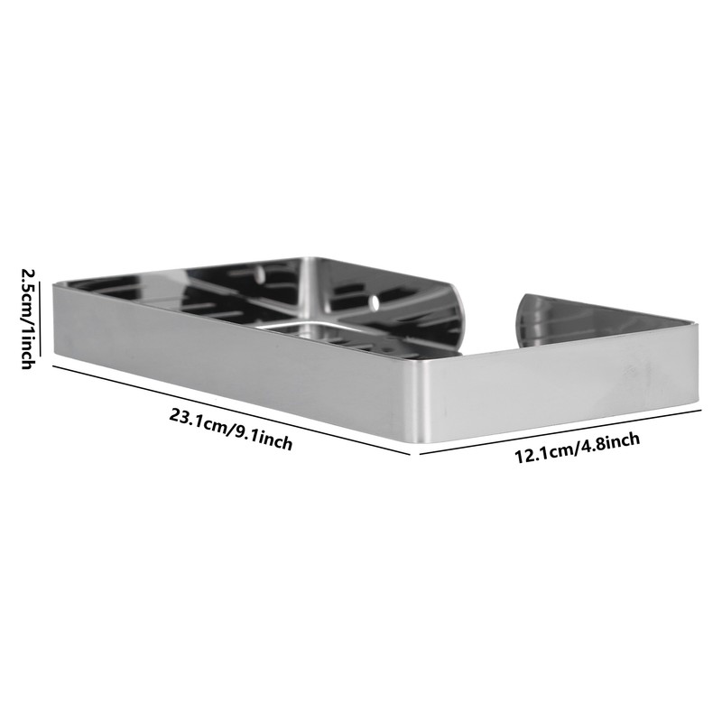 Soap Dish Shelf 304 Stainless Steel Bathroom Hollow Self Draining