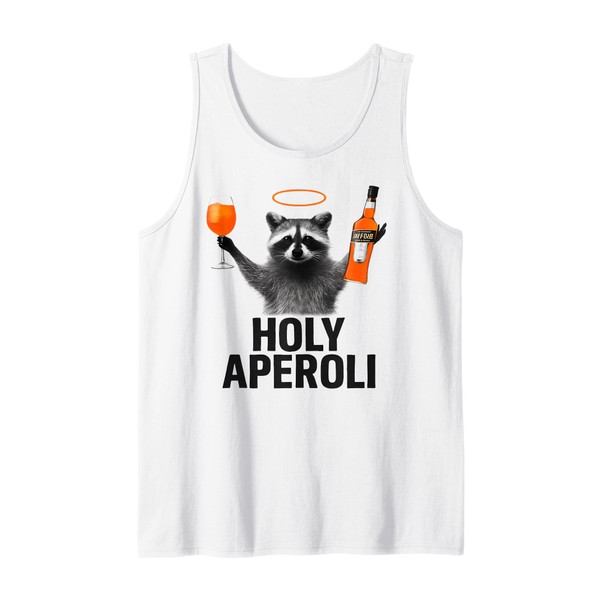Holy Aperoli - Funny Raccoon Party Tank Top