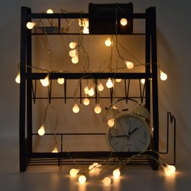 Cadena de luces de hadas, cadena de luces Fuente de alimentación USB Impermeable Globo flexible para patios para hogares