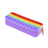 Waterproof Rainbow Push Bubble Stationery Box Silicone Decompression Toy Rectangle