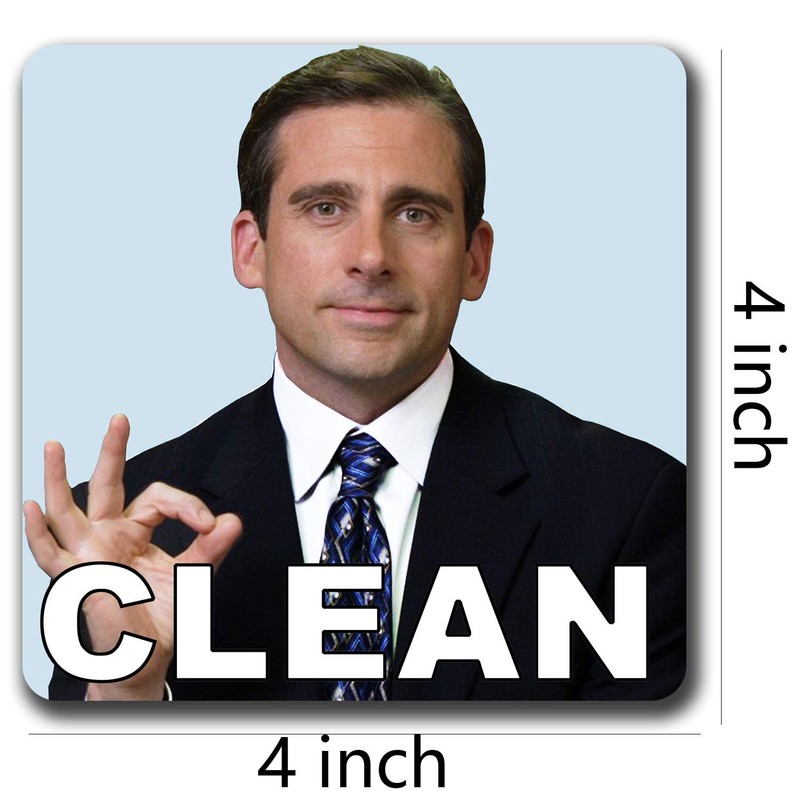 Michael Scott Prison Mike Dishwasher Magnet Clean Dirty Sign Sticker