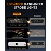 OFFKAT Sync Feature Ultra Slim 12-LED Surface Mount Flashing Strobe