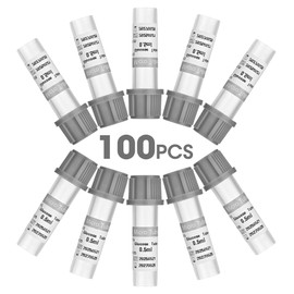 Meterbox Micro Blood Collection Tubes 0.5ml Glucose Lab Collecting Tube for Lab Test Tubes Pet Animals Veterinary 100 Pcs Wrap Packaging