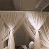 VETHIN 4 Corners Post Princess Bed Canopy Curtain Double Layer