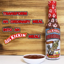 ASS KICKIN' Original Hot Sauce with Serrano and Habanero Peppers - 5 oz (12 Pack) - Perfect Gourmet Gift for the Hot Sauce Fan - Try if you dare!