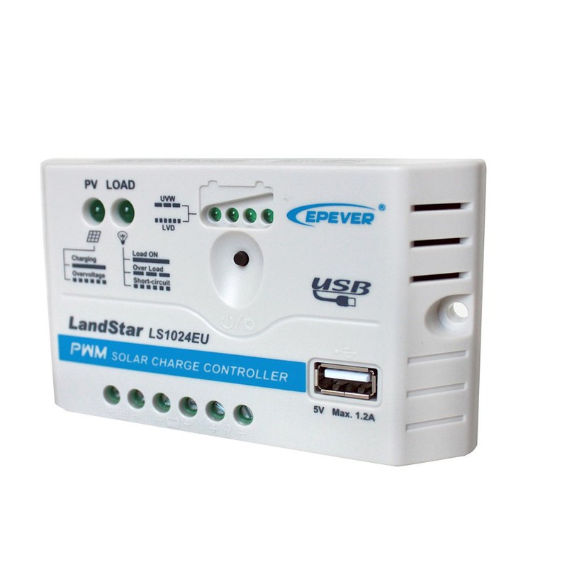 EPsolar Controlador de carga solar EPEVER LS1024EU de 10A 12/24v