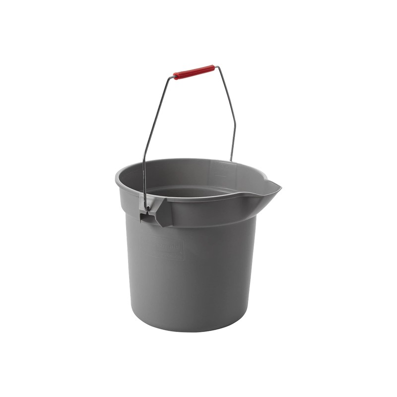 Rubbermaid BRUTE Bucket (S), 3.7 gal (9.5 L), Gray FG296300GRAY