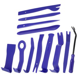 AiQInu Set of 12 Car Lever Tool, PP Plastic Car Disassembly Tool, Trim Wedge Set for Car Interior Trim, Dashboard Upholstery (Blue)