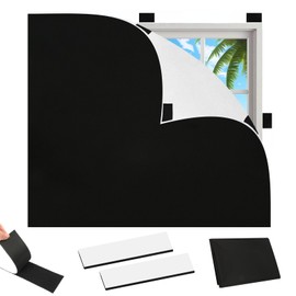 Window Blackout Fabric, Window Blackout, Blackout Fabric with Velcro Fastening, Roof Window Blackout, Blackout Roller Blind, No Drilling, 100% Opaque, for Windows (100 x 145 cm)