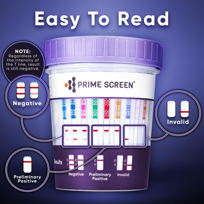 Prime Screen Multi Drug Urine Test Cup 18 Panel Kit