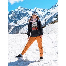 Tstars California Bear Republic Retro Flag Sweatshirts Pullover Hoodies for Women Medium Black