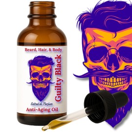 Frank SCENTS Luxury Cologne Oil - 2oz Anti-Aging Blend with Plant Retinol for Beard, Skin & Hair (Guilty Black)