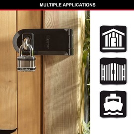 MASTER LOCK Heavy Duty Padlock [Laminated Steel, Stainless Steel Body Cover] M5EURDSTS - Secure boats and gates in marine environment