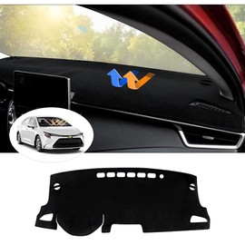 Autorder Compatible with Dashboard Cover Mat Toyota Corolla 2019-2021 2022 2023 Accessories Flannel Dash Cover Nonslip Dashboard Mat Protector Sunshade No Glare