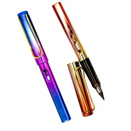 Lopenle 17pcs Everlasting Infinity Pencils Eternal Inkless Pen Dazzling Unbreakable Pencils Black technology Pencils Forever Pencils With 34PCS Nibs Never sharpening Pencils For School Office Use