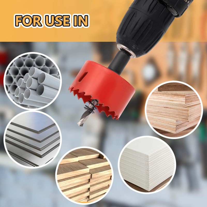 GARHWAL Bi-Metal Hole Saw Kit - 9 Pcs General Purpose