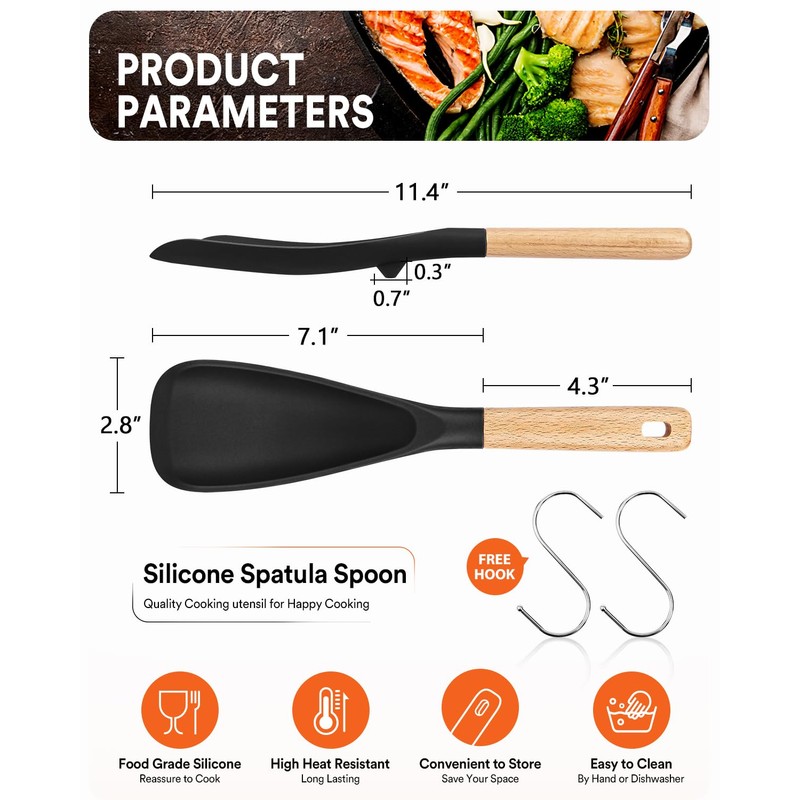 Cooking Spoon for Nonstick Cookwares, Great for Cooking and Serving