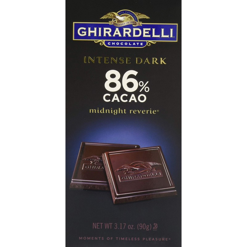 Ghirardelli Intense Dark Midnight Reverie Chocolate Bar, 3.17 Ounce (Pack