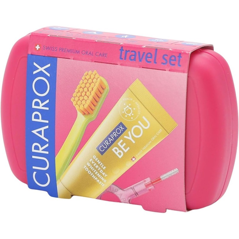 CURAPROX BE YOU Clabox Be-You Travel Set (Peach + Apricot