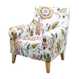 FUANGUI Banquet Armchair Slipcover Printed Chair Covers with Arms Stretch Club Chair Slipcover Soft Armchair Sofa Covers Anti-Slip Furniture Protector for Dogs Pets Home Living Room Decor