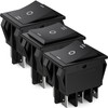 DIYhz 3-Speed AC16A/125V 16A/250V 6Pins 2 Position On/Off Black Rocker