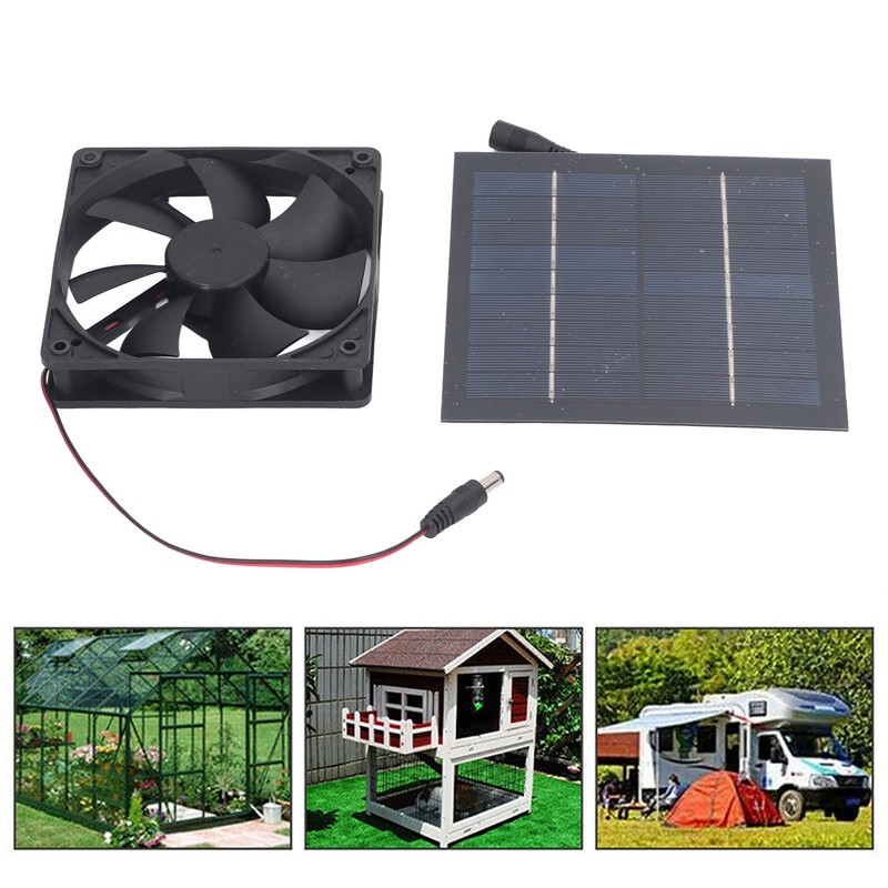 Solar Panel Fan Kit 20W IP65 Waterproof for Outside Small