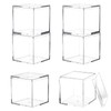 Dayaanee Acrylic Box with Lid, 4 Pack Small Square Acrylic