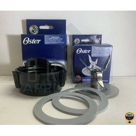 Oster Genuine Oster Blender Blade 4961 & Jar Base Cap 4902 with 2 Sealing Rings NEW
