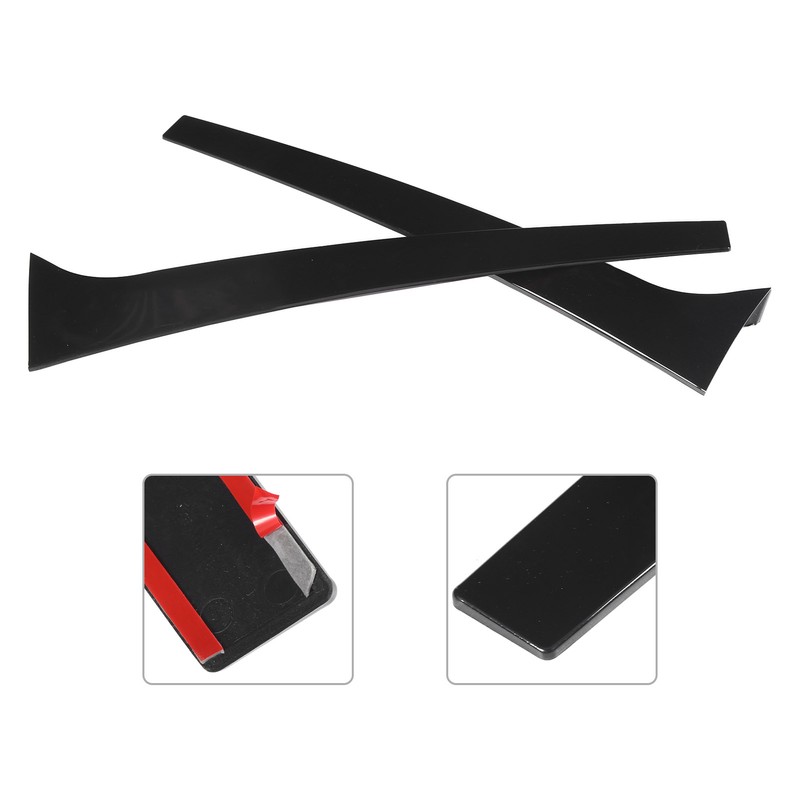 2PCS Rear Window Side Trim Gloss Black ABS Replacement for