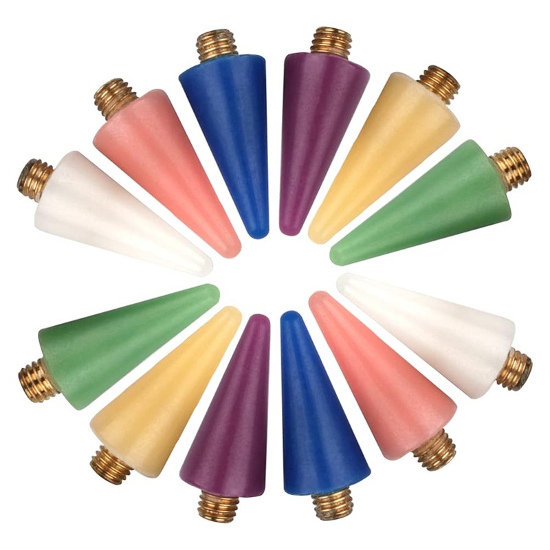 Lurrose 12pcs Nail Rhinestones Picker Wax Replacement Head Dotting Pen