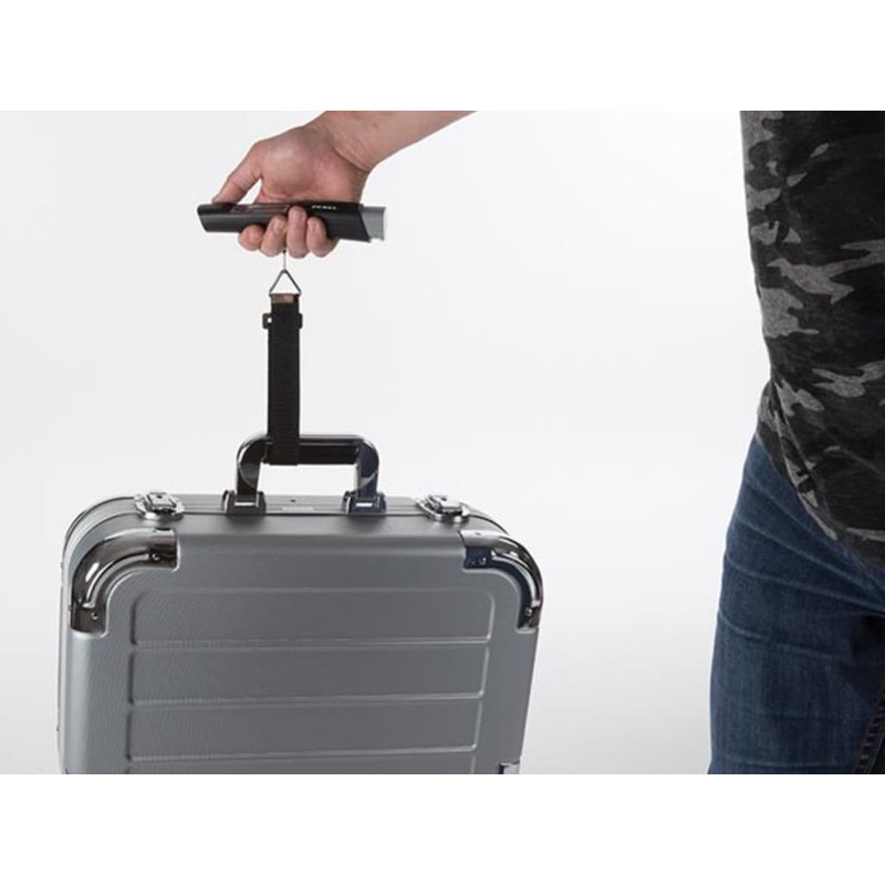 Perel Black Digital Electronic Luggage Scales 50kg Weight Automatic Shut-Off