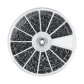 Estink 600 Pcs Small Screws Nuts 12 Types M1 M1.2 M1.4 M1.6 Stainless Steel Nuts and Bolt Assortment Kit for Watches