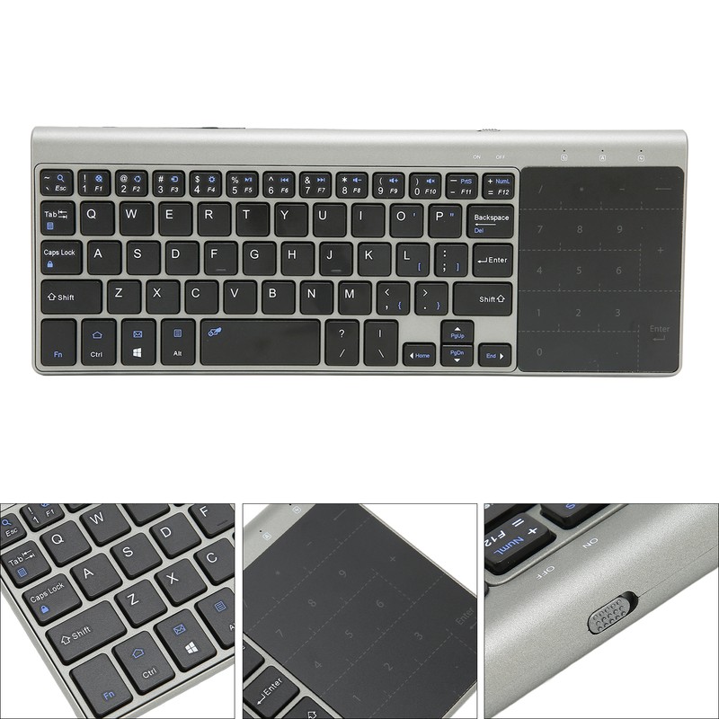 2.4G Wireless Keyboard Touchpad 2 in 1 Portable Wireless Keyboard