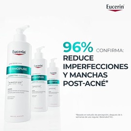 Eucerin DermoPure Gel limpiador facial concentrado (150 ml) con ácido salicílico para imperfecciones y manchas post-acné