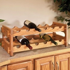WOODCRAFT Project Paper Plan to Build Stackable Wine Racks - Material Not Included