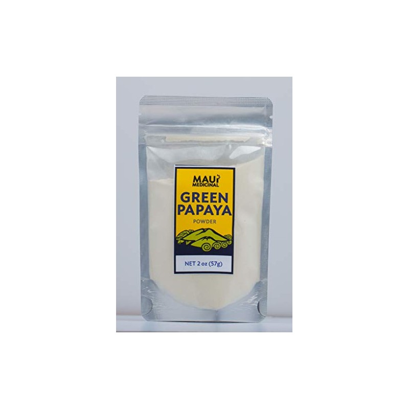 Maui Medicinal Herbs Green Papaya Fruit Powder 2oz Zip-Pouch