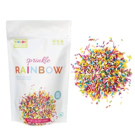 ColorKitchen Rainbow Sprinkles 2 LB Bag - Natural Ingredients | Artificial Dye-free | Gluten-free | Non-GMO | Vegan | Plant-based | Kosher | Soy-free